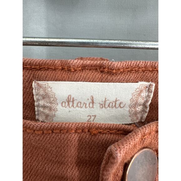 Altard State Jeans Womens 27 Brown High Rise Straight Leg Stretch - Picture 2 of 11